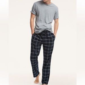 Brooks Brothers Grey-Navy Flannel Lounge Set